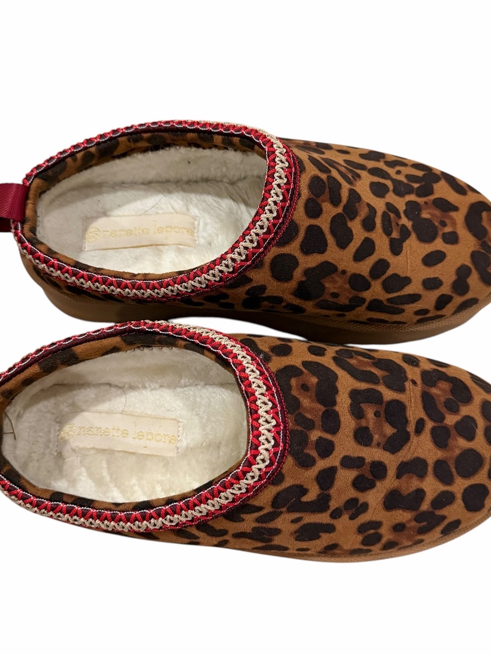 Nanette Lepore Women’s 9.5 Leopard Print Slip On Platform Clog Slipper Shoe S5 - Picture 5 of 8